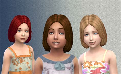 Mod The Sims Sweet Hair For Girls By Kiara24 Sims 4 Hairs