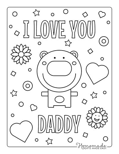 Happy Fathers Day Coloring Pages For Kids