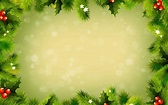 Green Christmas Frame Background For PowerPoint - Christmas PPT Templates