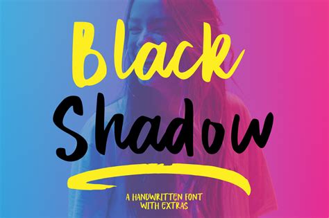 Black Shadow Font By Masinong · Creative Fabrica