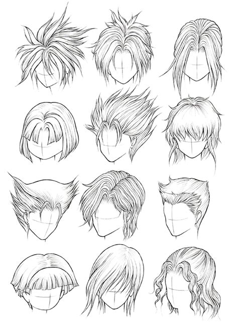 Male Anime Hairstyles Drawing At Paintingvalley Hairstyle Drawing