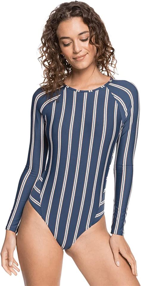 Roxy Moonlight Splash Long Sleeve Upf 50 One Piece Swimsuit For Women
