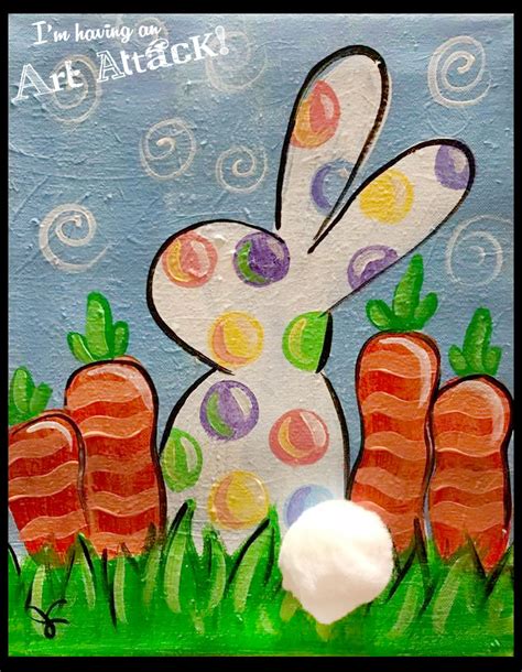 Colorful Bunny Bunny Painting Easter Paintings Easter Art