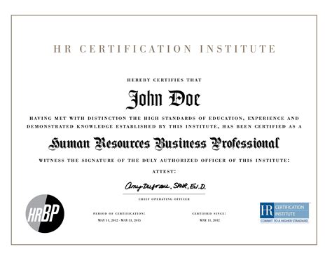 Hr Certification Peatix