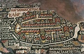 The Madaba map,a mosaic on the floor of St.George's Church in Madaba ...