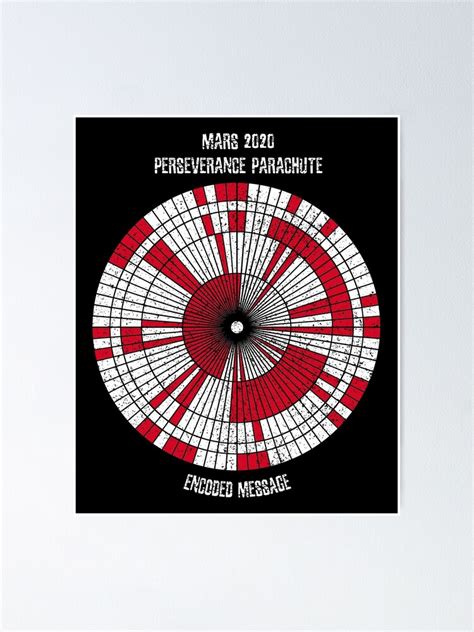 Mars 2020 Perseverance Parachute Encoded Message Poster By