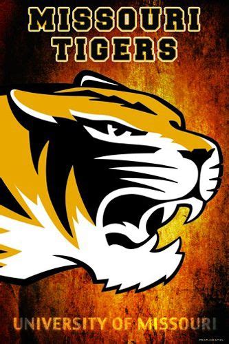 Missouri Tigers Roar Team Spirit Ncaa Logo Poster Prographs Inc