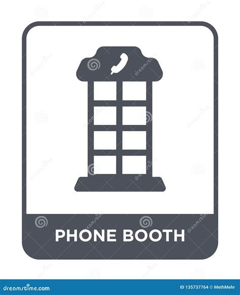 Phone Booth Icon In Trendy Design Style Phone Booth Icon Isolated On
