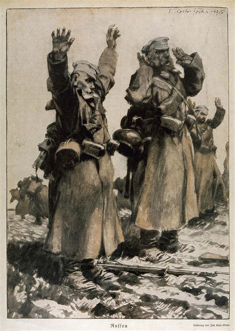 Russian Soldiers Surrender Drawing By Mary Evans Picture Library Fine
