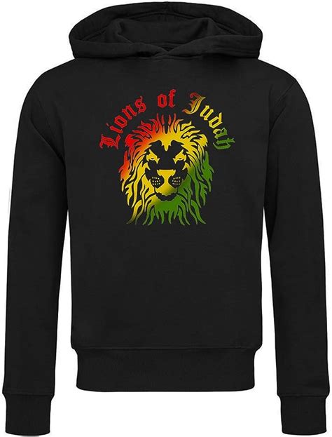 lions of judah rastafarian colored rastaman weed g unisex hoodie uk clothing