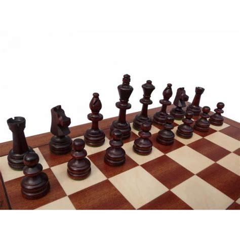 Polish Handcarved Wooden Chess Set Tournament