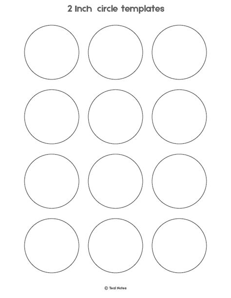 Circle Template Free Printable Circle Templates For Your Next Diy