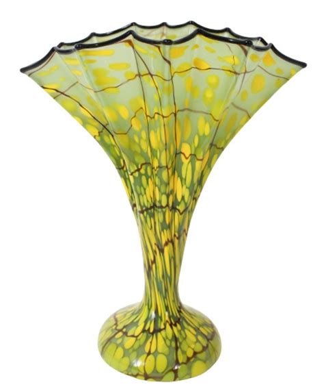 Sold Price Art Nouveau Style Pleated Art Glass Vase Invalid Date Est