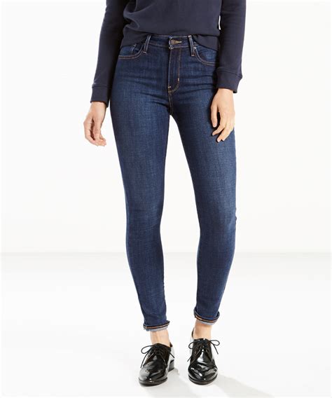 Levis Womens 721 High Rise Skinny Jeans Blue Story — Daves New York