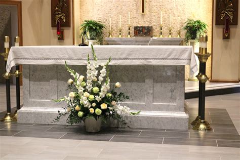 Altar Flowers Church Of Saint Mary