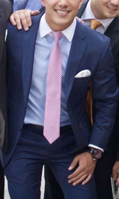 18 Ways To Incorporate Pink Into Your Wardrobe Blue Suit Men Best