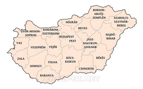 Úttérképek, és az összes magyar város térképe. Térkép Magyarország Megyék - Európa Térkép