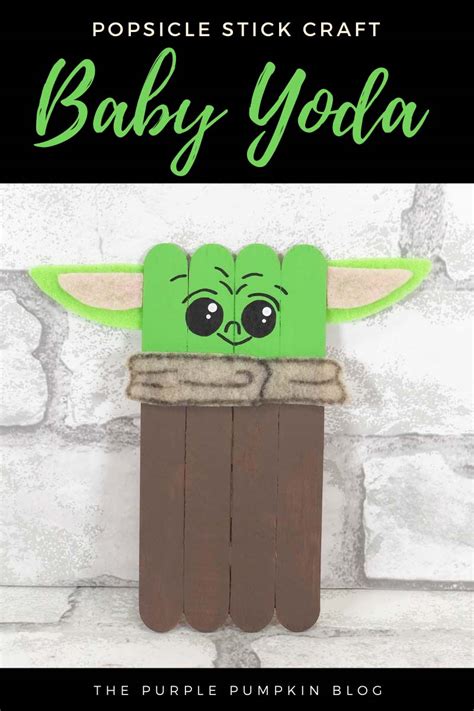 Popsicle Stick Baby Yoda Craft For Mandalorian Fans