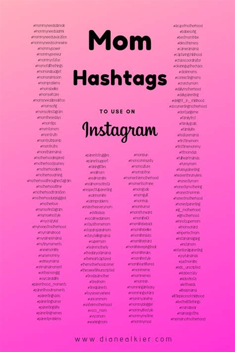 Best Mom Hashtags Diane Alkier Instagram Hashtags Mom Truth Mom