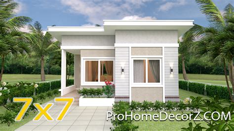 Small Luxury Homes 7x7 Meter 24x24 Feet 2 Beds Pro Home Decor Z