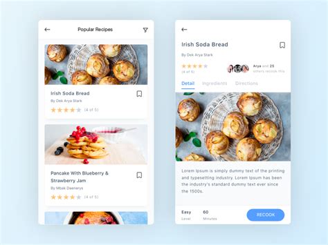 Food App Popular Recipes Detail Page Uplabs