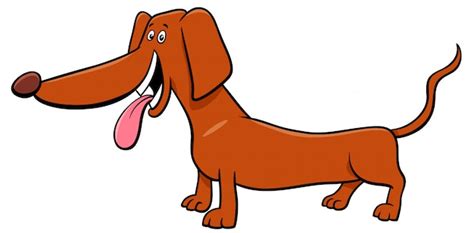 Premium Vector Cartoon Illustration Of Purebred Dachshund Dog