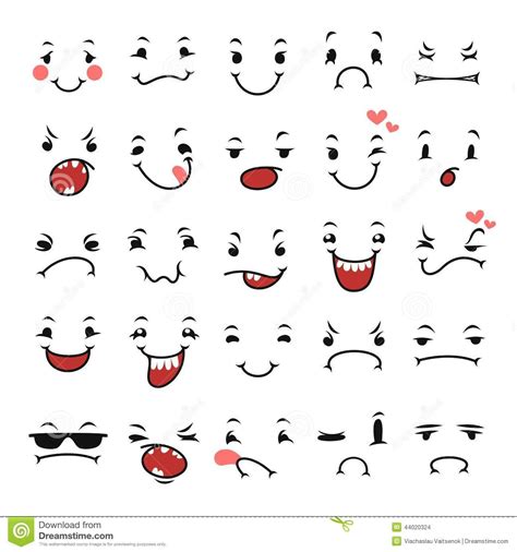Doodle Facial Expressions Set For Humor Design Download From Over 39
