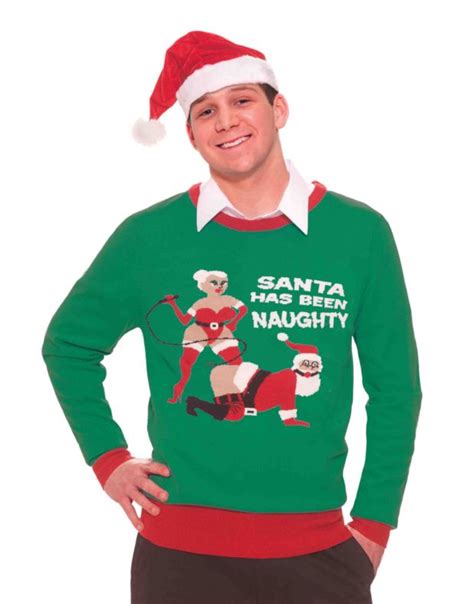 Funny Christmas Sweater Santa Has Been Naughty Funny Christmas