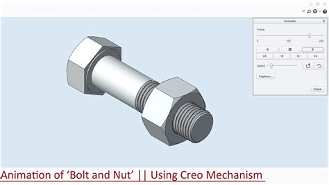 The bolt head (or nut) contact area should have inflation with two layers using first thickness of e.g. Animation of Bolt and Nut || Using Creo Mechanism - YouTube