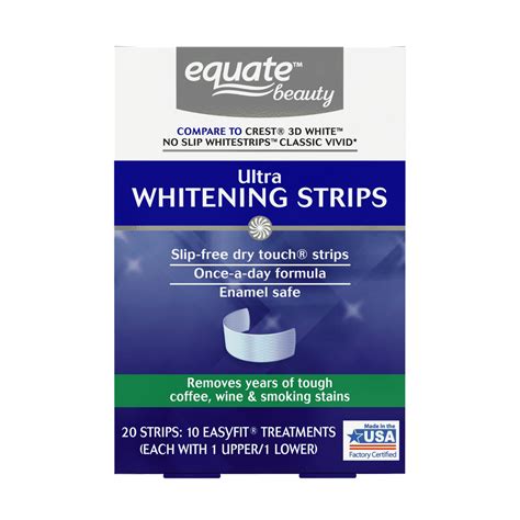 Equate Beauty Ultra Teeth Whitening Strips 10 Day Treatment Walmart