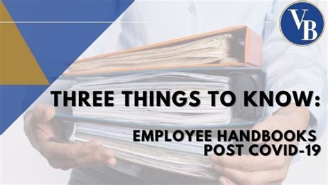 Three Things To Know Employee Handbooks Post Covid 19 Vaughan Baio