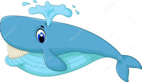 Cute Blue Cartoon Whale Smiling — Stock Vector © Starlight789 115263708