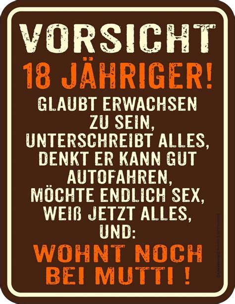 Heutzutage kann man coole und originelle geburtstagskarten online selbst gestalten und dann die bekommen oder ausdrucken. Rahmenlos Blechschild mit lustigem Motiv zum 18 ...