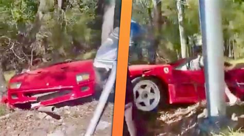 Someone Just Wrecked This Uninsured Ferrari F40 The Drive