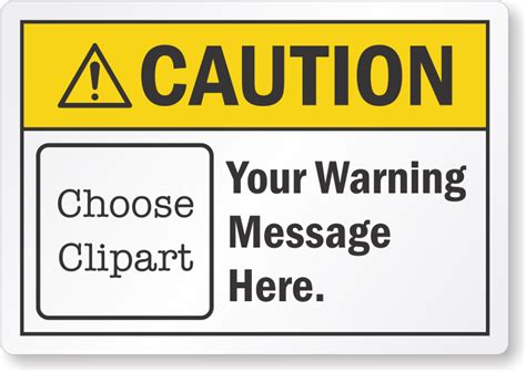 Custom Ansi Caution Label With Text And Clipart Sku Lb 3498