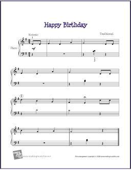 Play along with the free sheet music from our website: Happy Birthday | Free printable sheet music, Printable ...