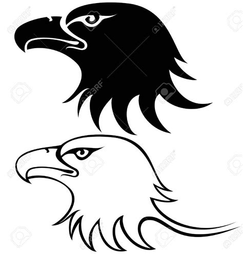 Illustration Vector For Great Eagle Face Silhouette Royalty Free