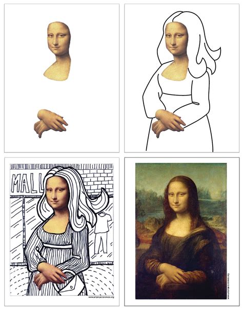 Mona Lisa Line Art · Art Projects For Kids Line Art Projects School
