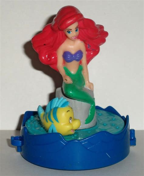 Mcdonalds 1994 Happy Birthday Train Disneys Little Mermaid Ariel And Flounder Meal Toy Loose Used