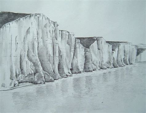 White Cliffs By Somniacscaper On Deviantart Landscape Pencil Drawings