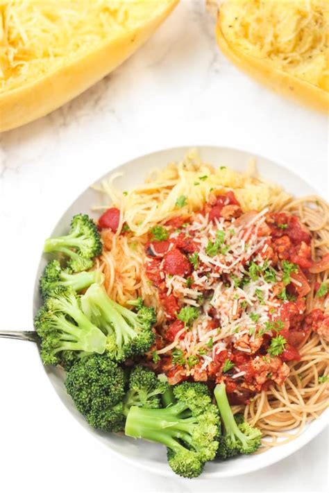 Italian Spaghetti Squash Pasta Bowls Healthy Liv