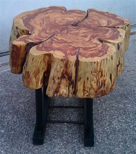 How to make easy cedar slice end tables: Fine Curlies -: Cedar Slab Table - Conclusion!