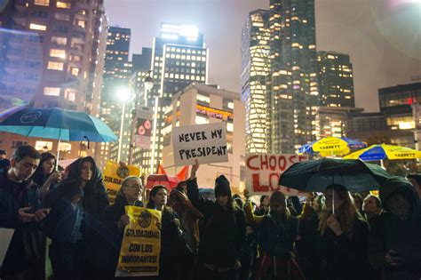 ‘not our president protests spread after donald trump s election the new york times