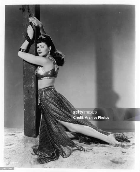 Yvonne De Carlo Is Chained To A Column In A Scene From The Film News