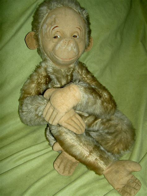 Rare Lbd Knickerbocker 1940s Vintage Large Mohair Monkey Boudoir