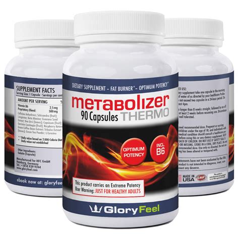 The product has been clinically developed in such a way that the potential benefit from the unique mix if ingredients is maximized. Gloryfeel Metabolism Booster Thermogenic Fat Burner Weight ...