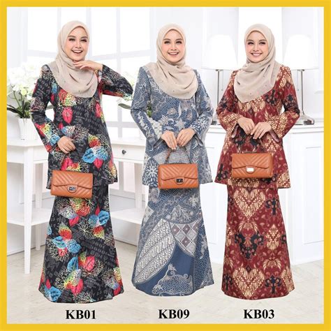 Baju Kurung Kain Batik Viral Desa Murni Batik Batik Terengganu Malaysian Apparel Store