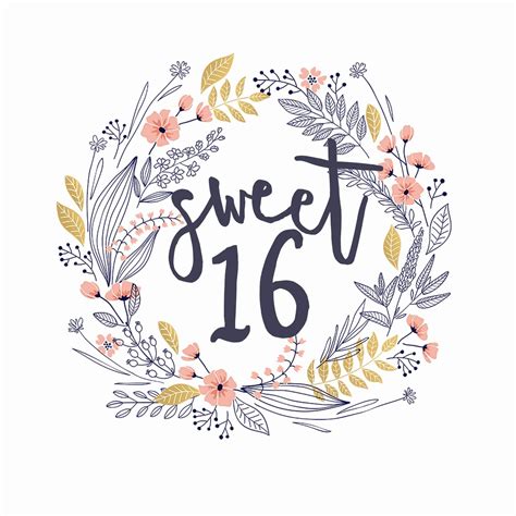 Sweet 16 Birthday Card Printable Free
