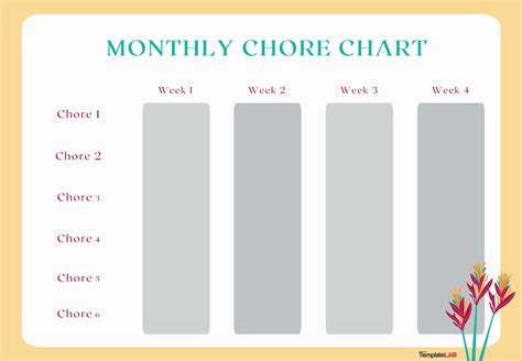 23 Free Chore Chart Templates For Kids Templatelab