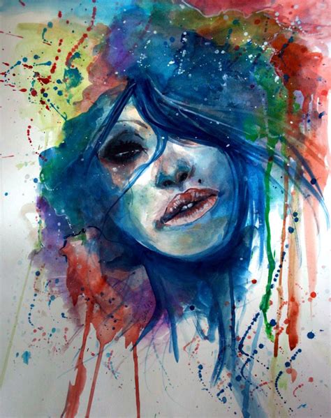 Another Watercolor Girl By Android Bones On Deviantart Watercolor